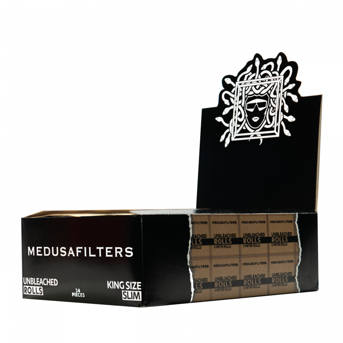 Medusa Rolls King Size Slim unbleached 5m Display 24er – Bild 2