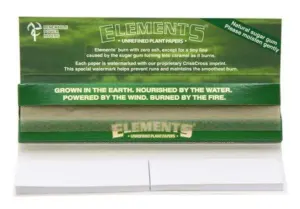 ELEMENTS_Green_Connoisseur_king_size_slim_Tips_booklet_open_cannacity onlineshop schweiz headshop