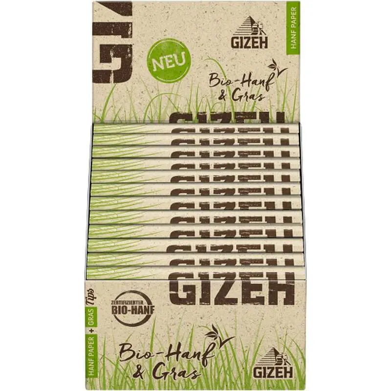 GIZEH_bio hanf_gras_king_size_slim_tips_display_cannacity onlineshop