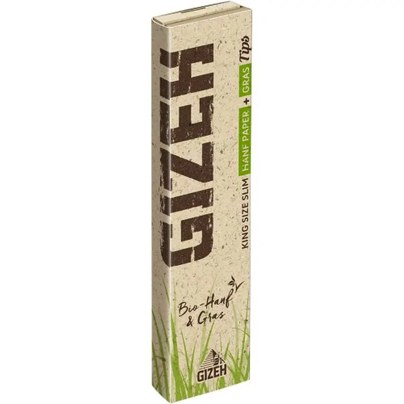 GIZEH_bio hanf_gras_king_size_slim_tips_display_caci headshop schweiz