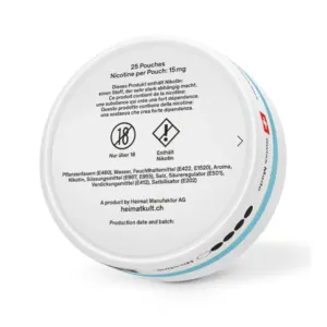 Heimat Menthol Nicotine Pouches 15 mg – tabakfreie Nikotinbeutel mit Mentholgeschmack aus der Schweiz